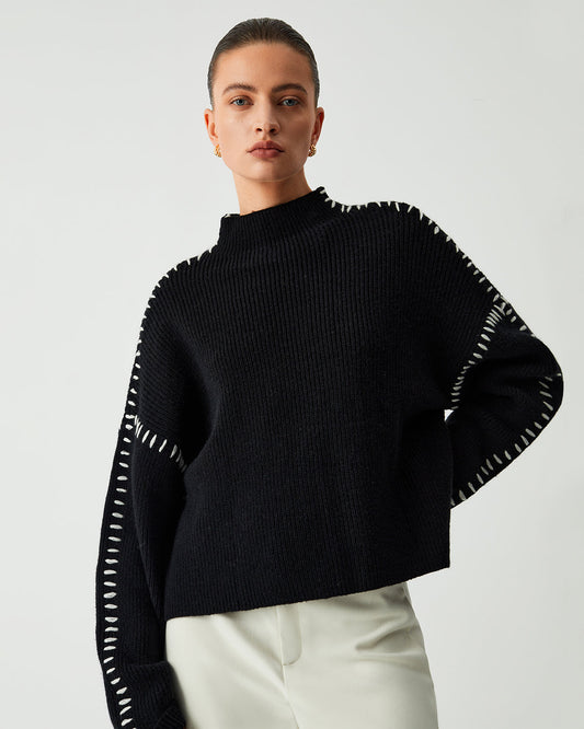 Gama | Jersey de punto pespuntes contraste