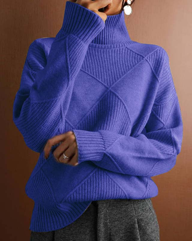 Maya | Suéter de cuello alto con detalles refinados