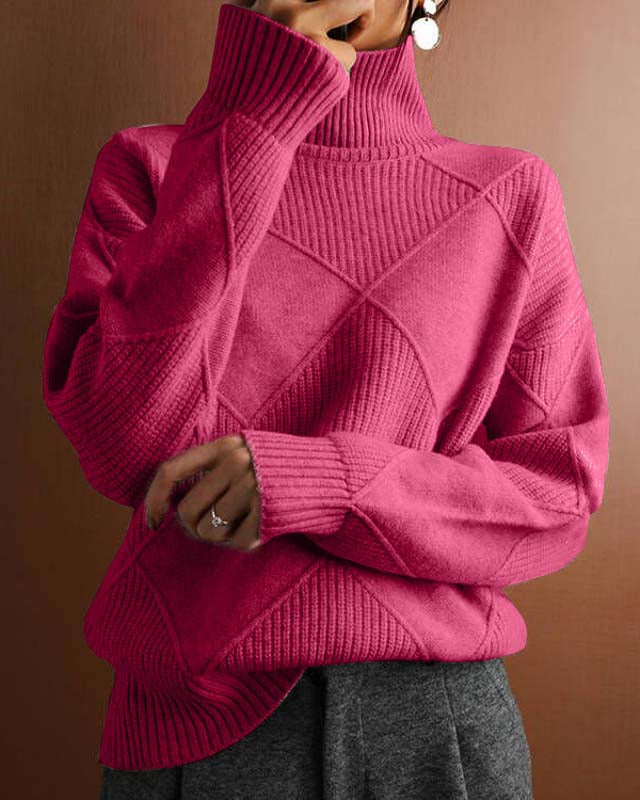 Maya | Suéter de cuello alto con detalles refinados