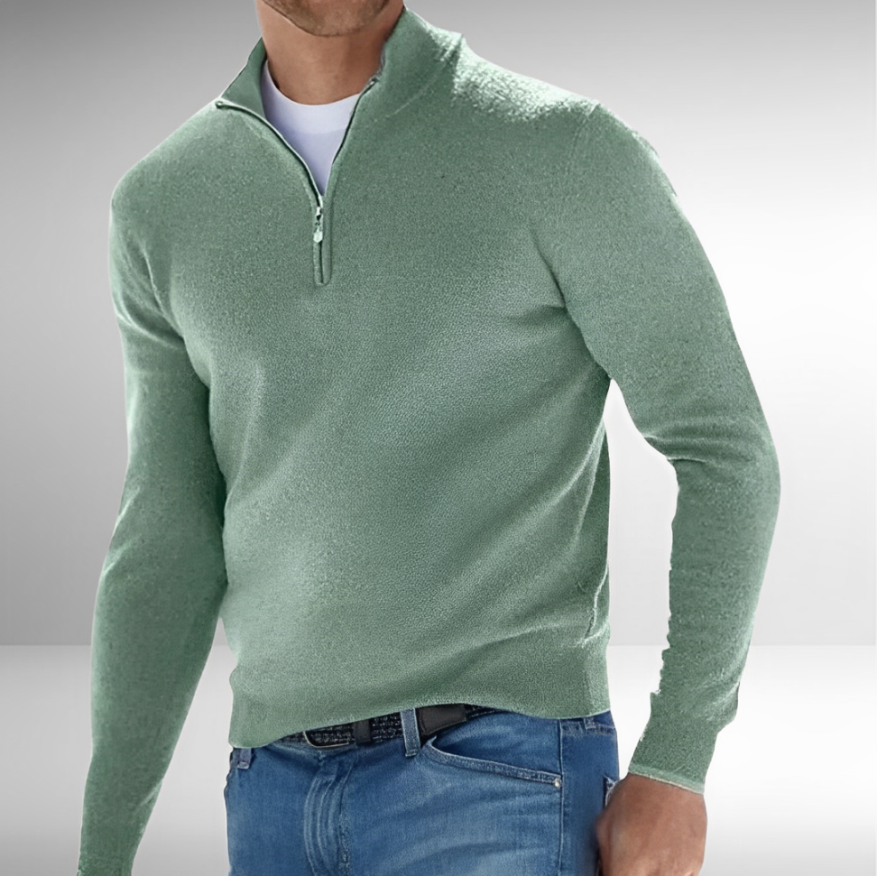 Tiago | Jersey de lana premium con cremallera