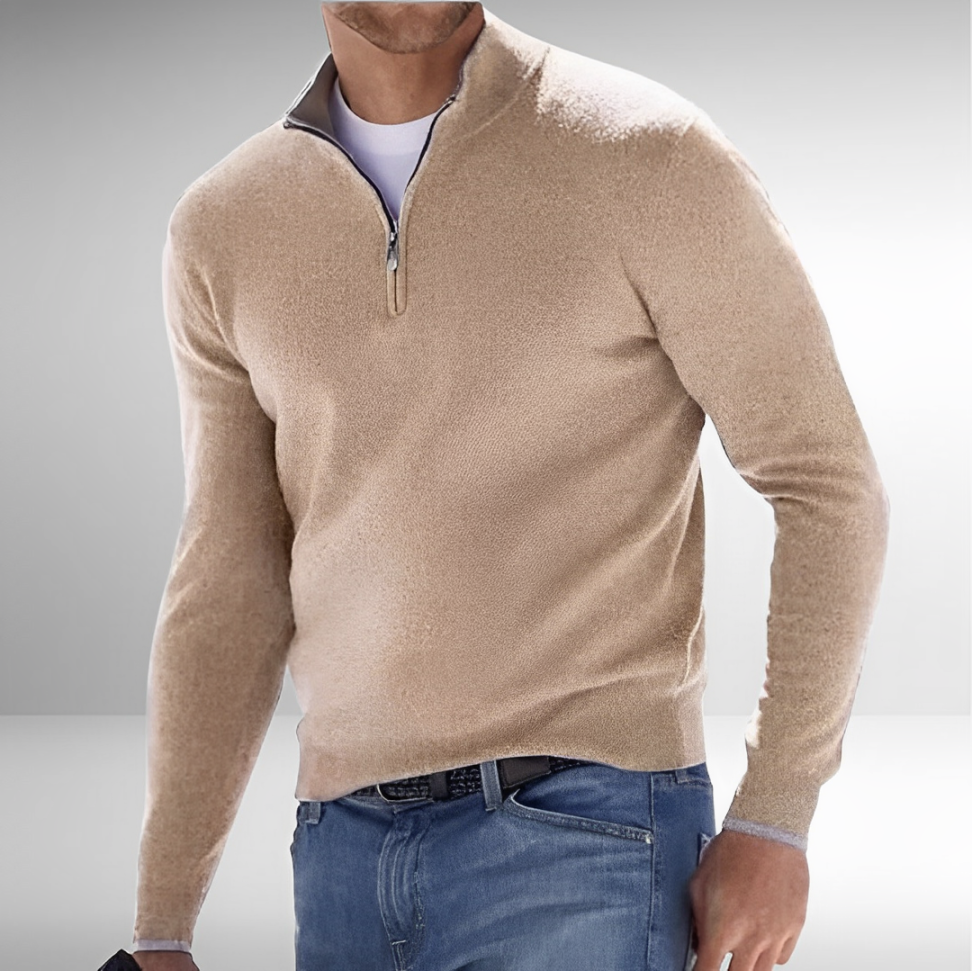 Tiago | Jersey de lana premium con cremallera