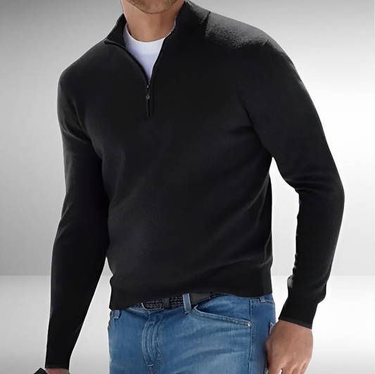 Tiago | Jersey de lana premium con cremallera