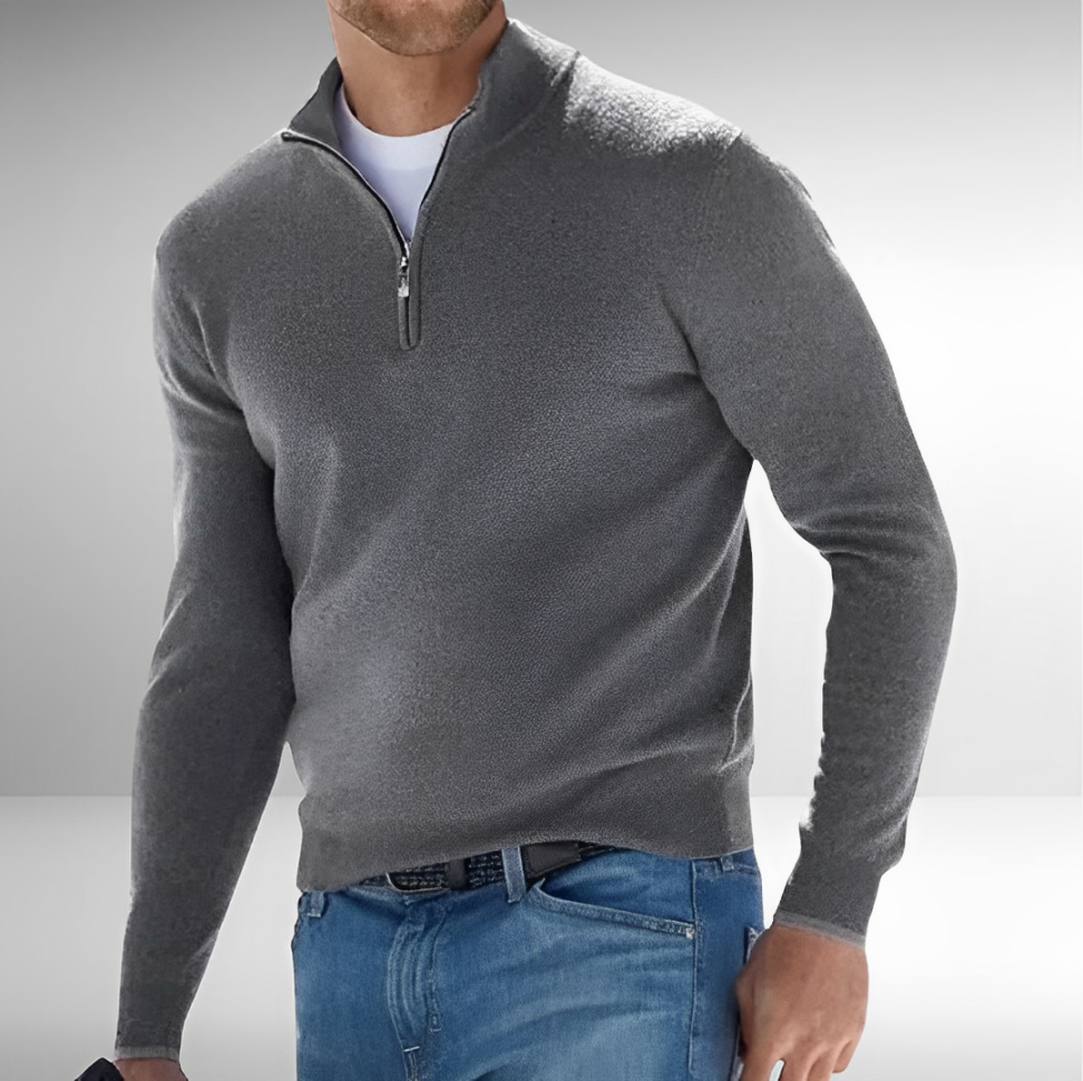 Tiago | Jersey de lana premium con cremallera