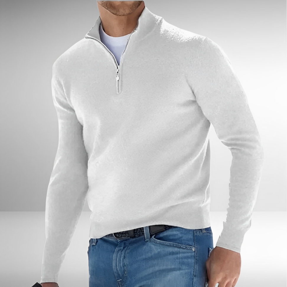 Tiago | Jersey de lana premium con cremallera